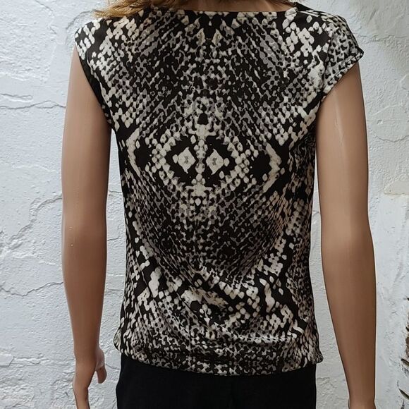 Michael Kors cowl neck slvesless snakeskin blouse - Picture 5 of 11